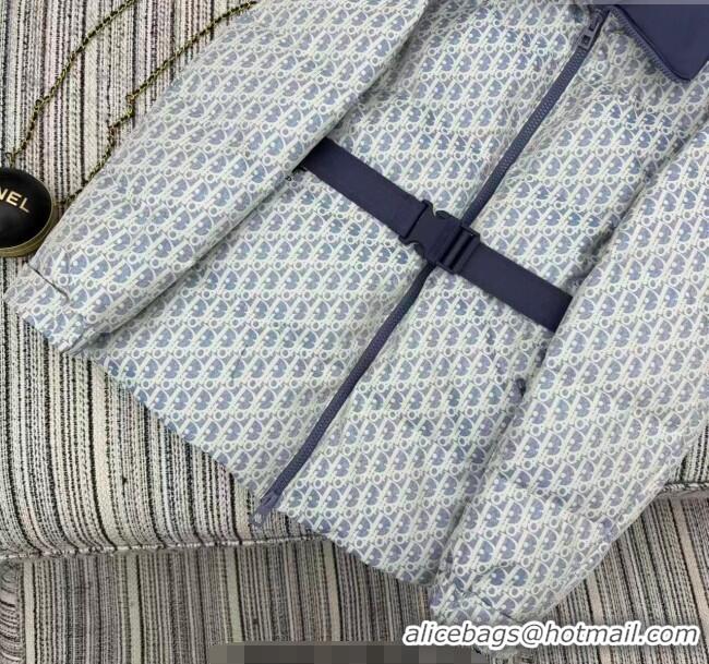 Super Quality Dior Oblique Down Jacket DR1115 Blue 2025