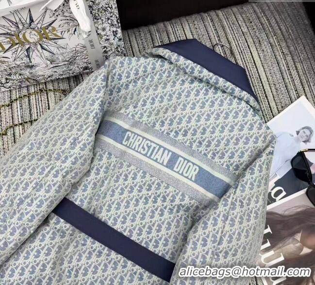 Super Quality Dior Oblique Down Jacket DR1115 Blue 2025