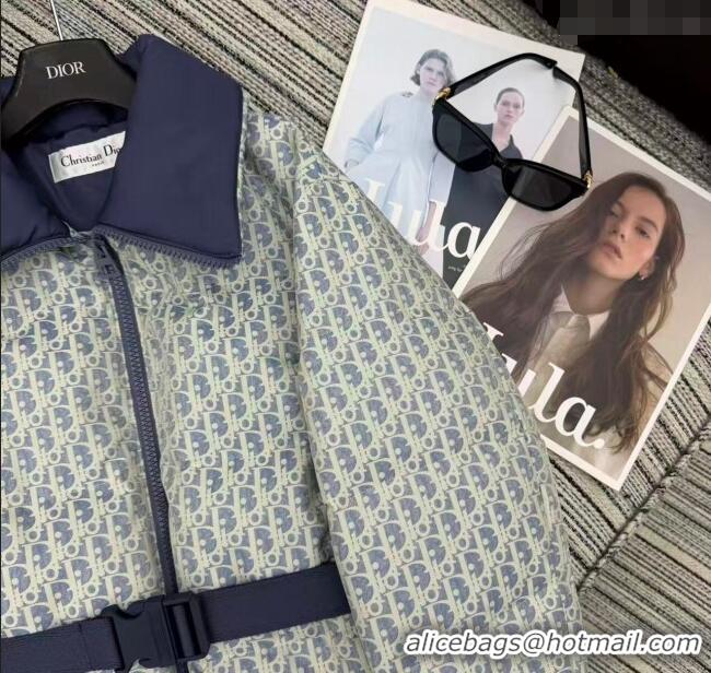 Super Quality Dior Oblique Down Jacket DR1115 Blue 2025