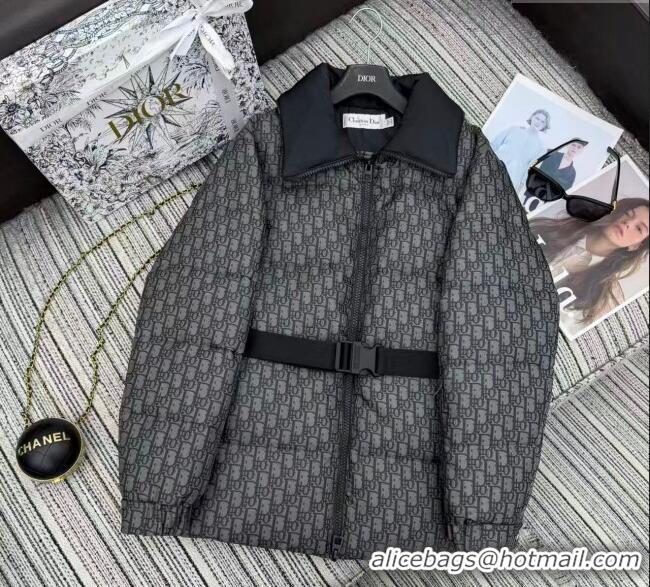 Good Looking Dior Oblique Down Jacket DR1115 Black 2025