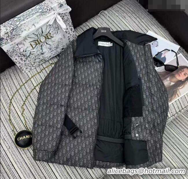 Good Looking Dior Oblique Down Jacket DR1115 Black 2025