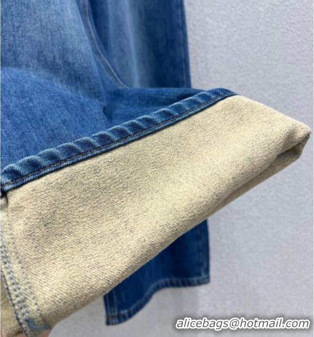 Luxury Cheap Louis Vuitton Cotton Denim Jeans 1114 Blue 2025