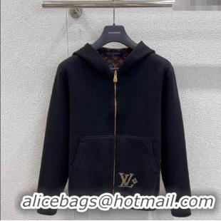 ​Top Design Louis Vuitton Wool Cotton Reversible Jacket LV111501 Black/Monogram 2025
