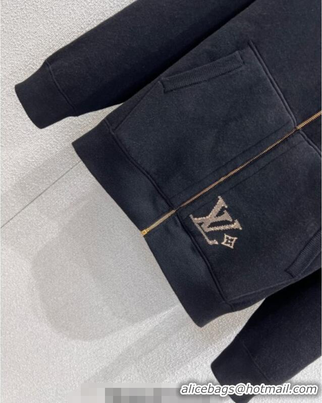 ​Top Design Louis Vuitton Wool Cotton Reversible Jacket LV111501 Black/Monogram 2025