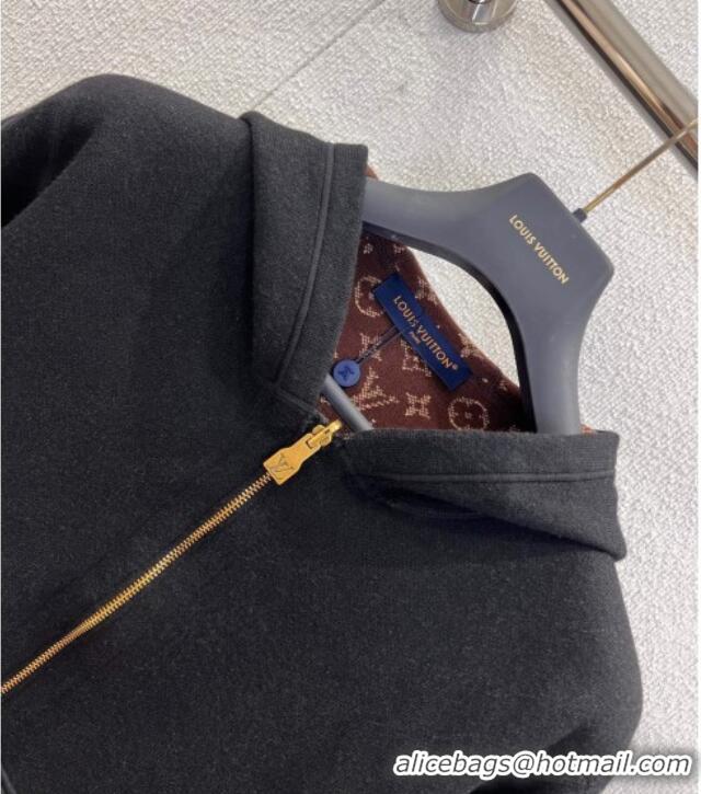 ​Top Design Louis Vuitton Wool Cotton Reversible Jacket LV111501 Black/Monogram 2025