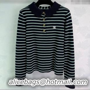 Super Quality Celine Striped Polo Shirt 0812 Green 2025
