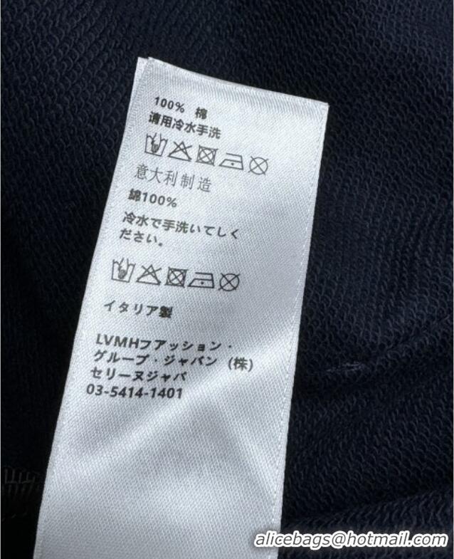 Famous Brand Celine Anchor 70's Hoodie in cotton Fleece C1622 Blue 2025