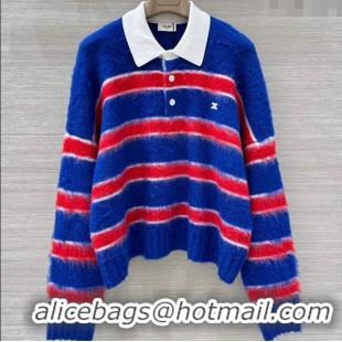 Fashion Discount Celine Striped Sweater CE091902 Blue 2025