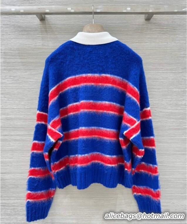 Fashion Discount Celine Striped Sweater CE091902 Blue 2025
