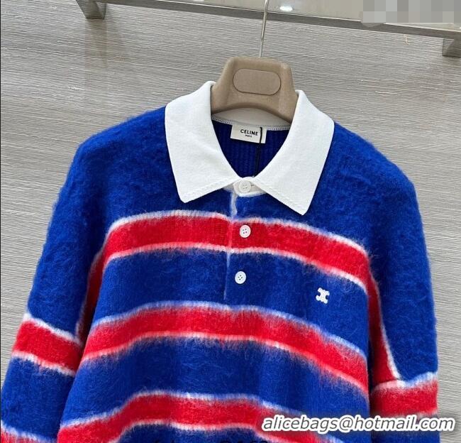 Fashion Discount Celine Striped Sweater CE091902 Blue 2025