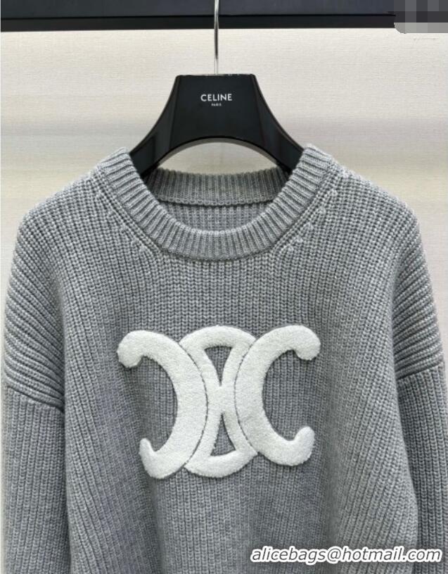 Super Quality Celine Wool Sweater CE101501 Grey 2025