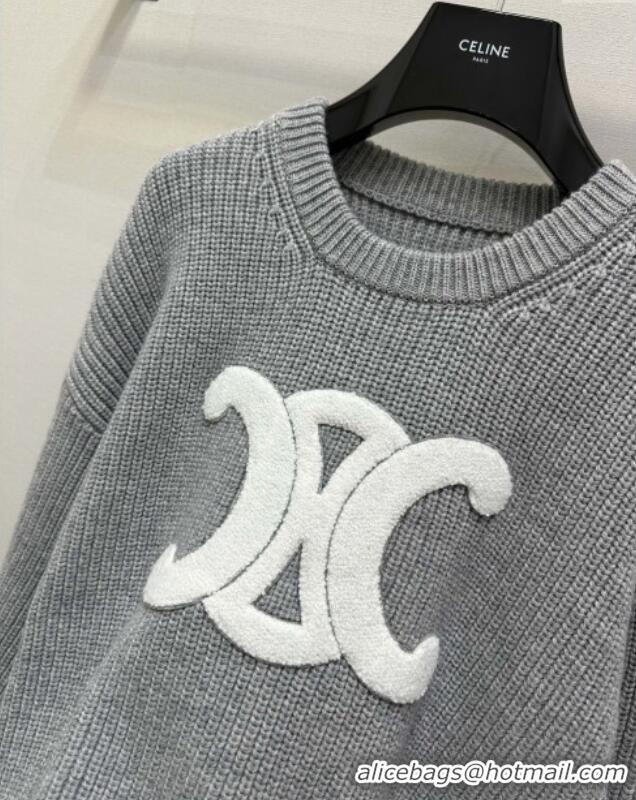 Super Quality Celine Wool Sweater CE101501 Grey 2025