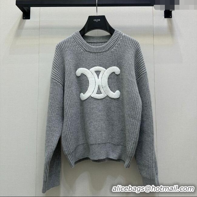Super Quality Celine Wool Sweater CE101501 Grey 2025