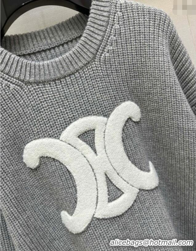 Super Quality Celine Wool Sweater CE101501 Grey 2025