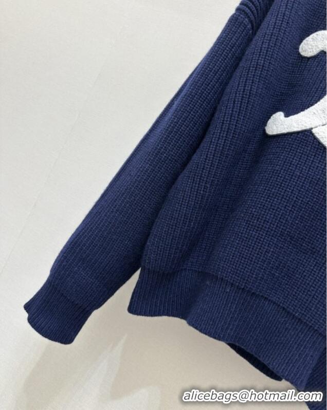Original Cheap Celine Wool Sweater CE101501 Blue 2025