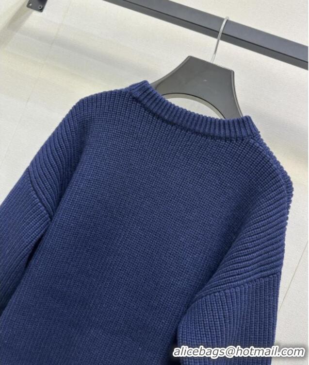 Original Cheap Celine Wool Sweater CE101501 Blue 2025