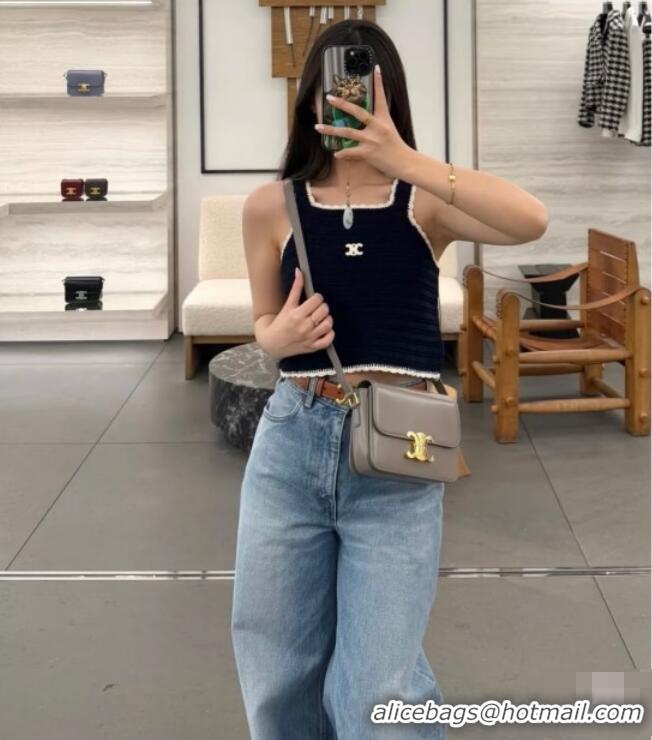 Affordable Price Celine Knit Vest C101701 Navy Blue 2025