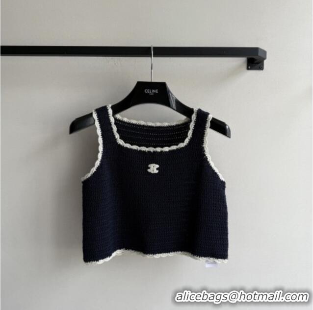 Affordable Price Celine Knit Vest C101701 Navy Blue 2025