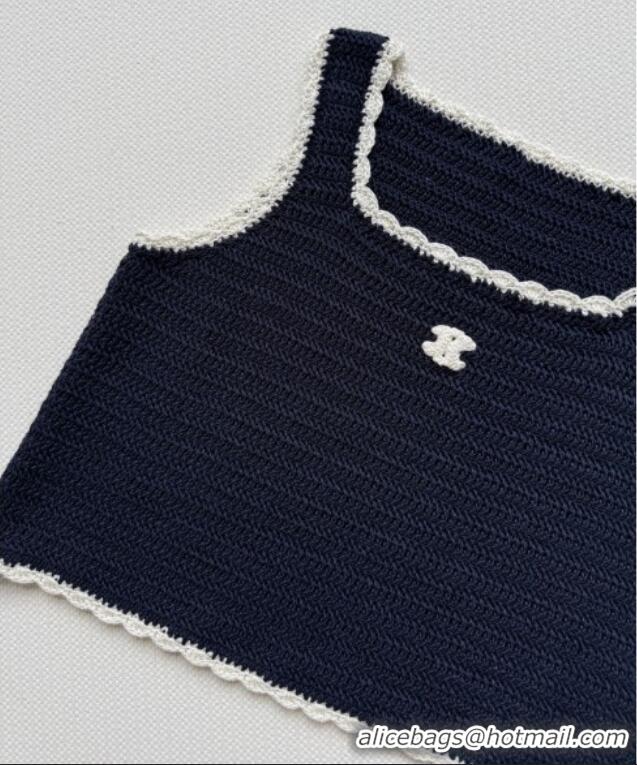 Affordable Price Celine Knit Vest C101701 Navy Blue 2025
