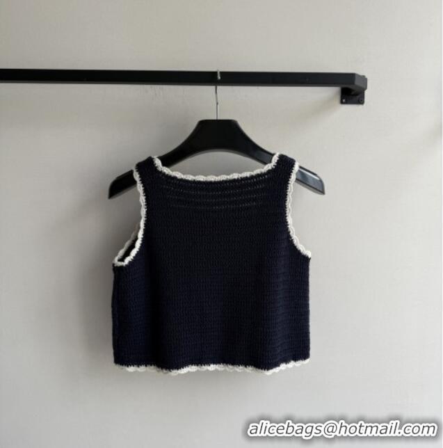 Affordable Price Celine Knit Vest C101701 Navy Blue 2025