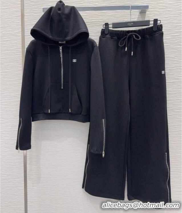 Well Crafted Celine Hoodie and Pants C101714 Black 2025