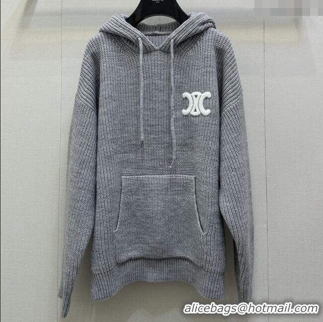 Buy Fashionable Celine Wool Sweater C101716 Grey 2025