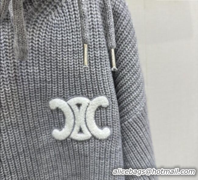 Buy Fashionable Celine Wool Sweater C101716 Grey 2025