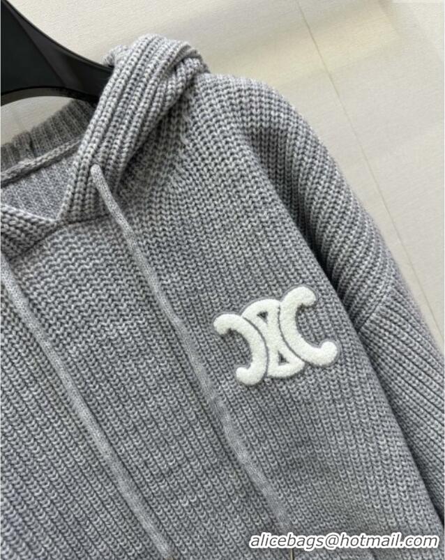 Buy Fashionable Celine Wool Sweater C101716 Grey 2025
