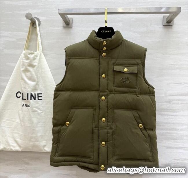 Market Sells Celine Down Vest CE110602 Green 2025