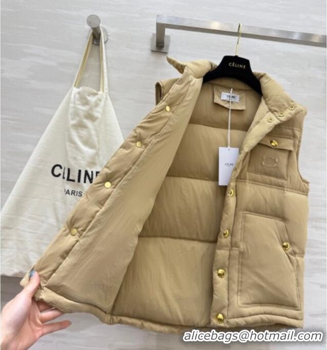 New Release Creation Celine Down Vest CE110602 Beige 2025