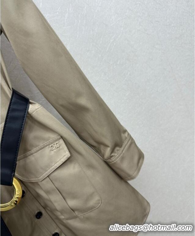 Well Crafted Celine Cotton Long Shirt CE110612 Khaki 2025