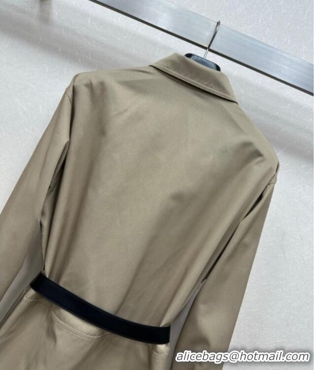 Well Crafted Celine Cotton Long Shirt CE110612 Khaki 2025