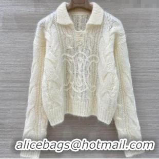 Grade Quality Celine Mohair Sweater CE110633 White 2025