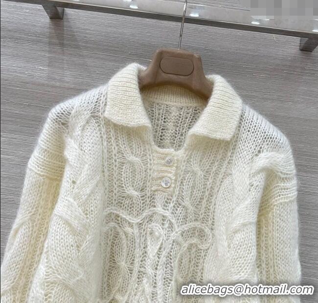 Grade Quality Celine Mohair Sweater CE110633 White 2025