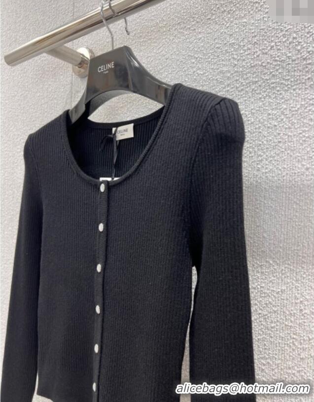 Grade Quality Celine Wool Cardigan CH110506 Black 2025