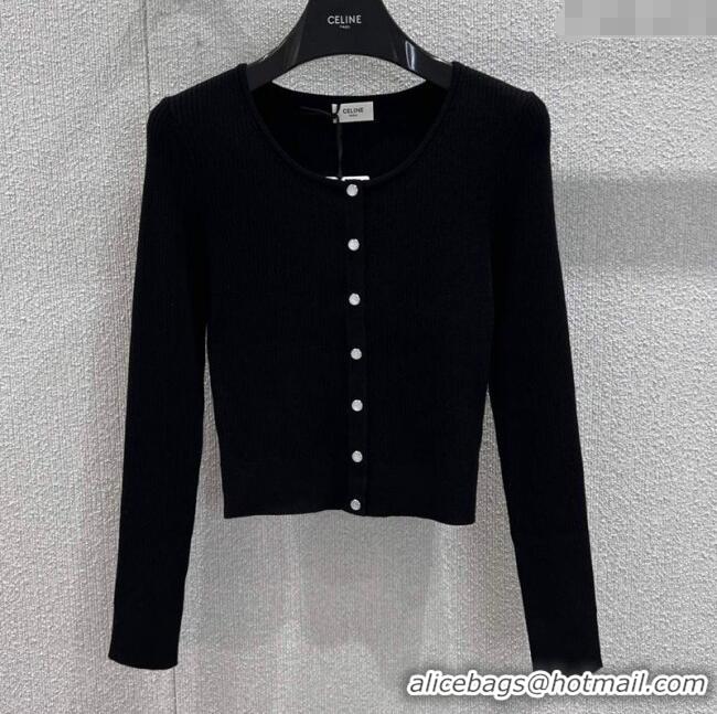 Grade Quality Celine Wool Cardigan CH110506 Black 2025
