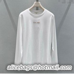 Best Grade Celine Cotton T-Shirt CE110687 White 2025
