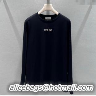 Famous Brand Celine Cotton T-Shirt CE110687 Black 2025