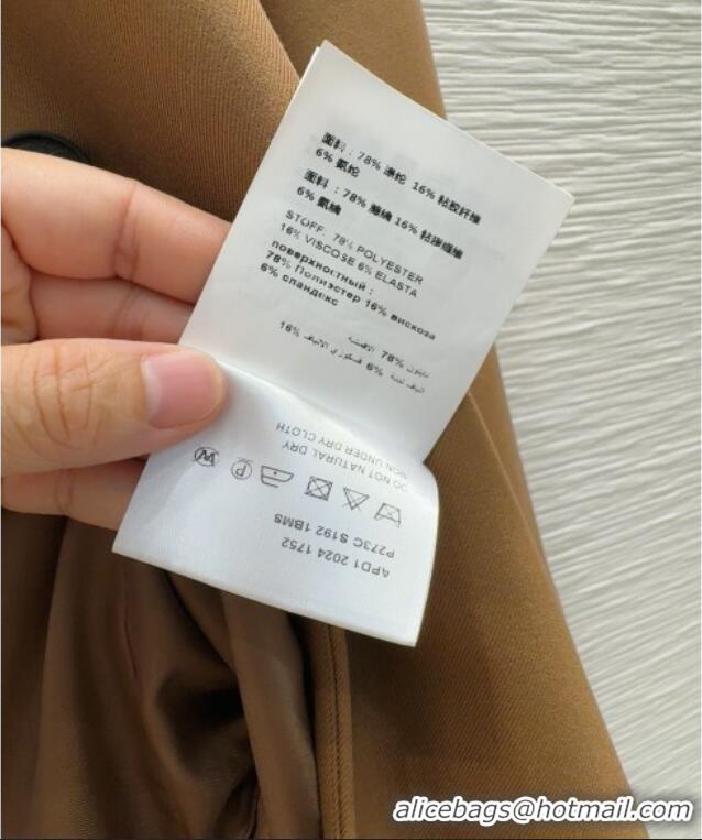 Top Design Prada Jacket with Belt P73016 Brown 2025