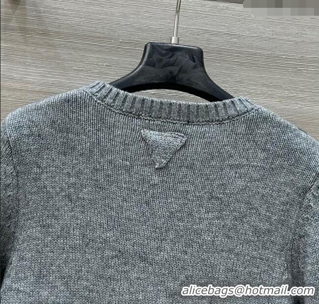 Good Taste Prada Plaid Cardigan 0814 Grey 2025