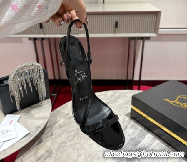 Sophisticated Christian Louboutin Rosalie Heel Sandals 6.5cm in Patent Leather Black 0827058