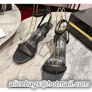Good Looking Christian Louboutin Loubigirl Heel Sandals 6.5cm in Calf Leather Black 0827062