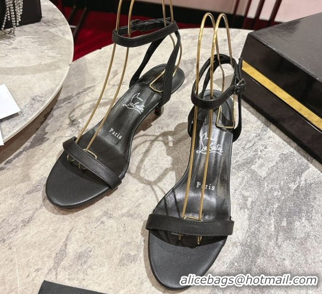 Good Looking Christian Louboutin Loubigirl Heel Sandals 6.5cm in Calf Leather Black 0827062