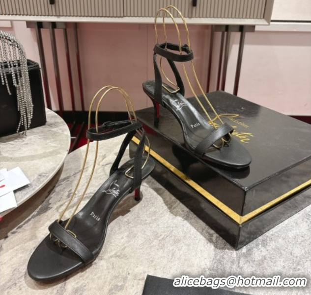 Good Looking Christian Louboutin Loubigirl Heel Sandals 6.5cm in Calf Leather Black 0827062