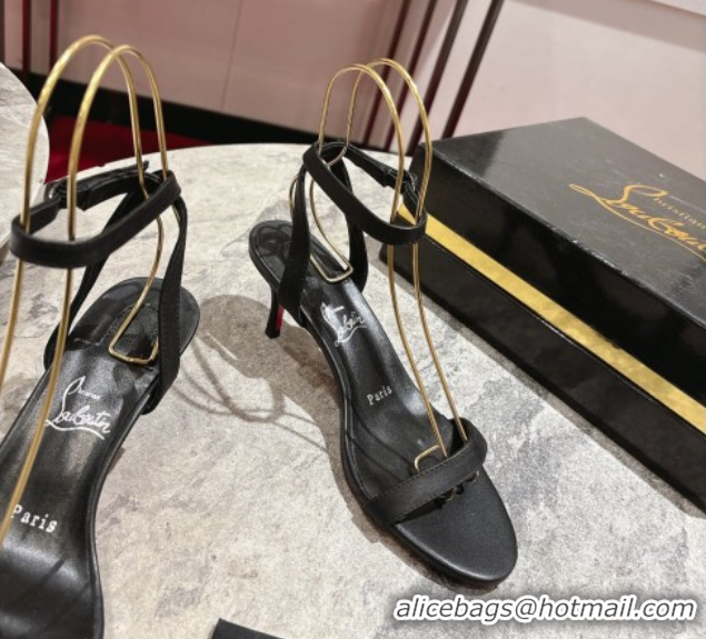 Good Looking Christian Louboutin Loubigirl Heel Sandals 6.5cm in Calf Leather Black 0827062