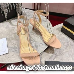 Best Price Christian Louboutin Loubigirl Heel Sandals 6.5cm in Patent Leather Nude 0827065