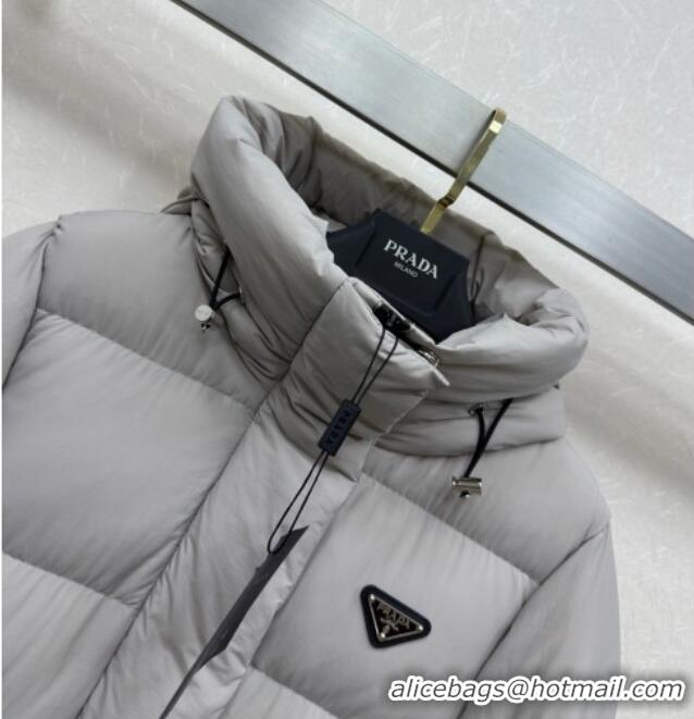 Reasonable Price Prada Down Jacket 0812 Grey 2025