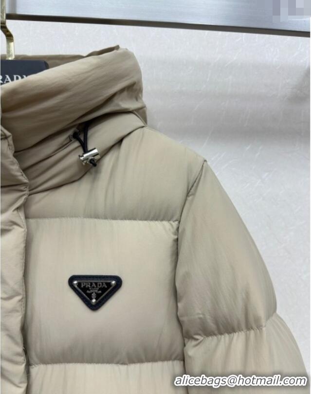 Top Quality Prada Down Jacket 0812 Beige 2025
