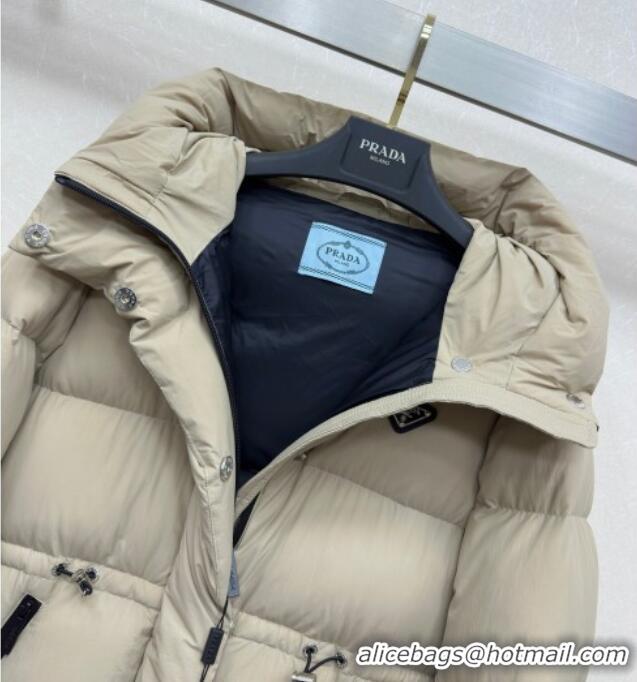Top Quality Prada Down Jacket 0812 Beige 2025