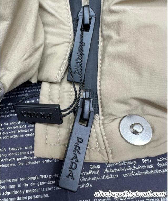 Top Quality Prada Down Jacket 0812 Beige 2025